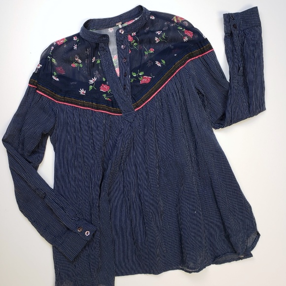 Free People Hearts & Colors Boho Peasant Blouse - Picture 3 of 5